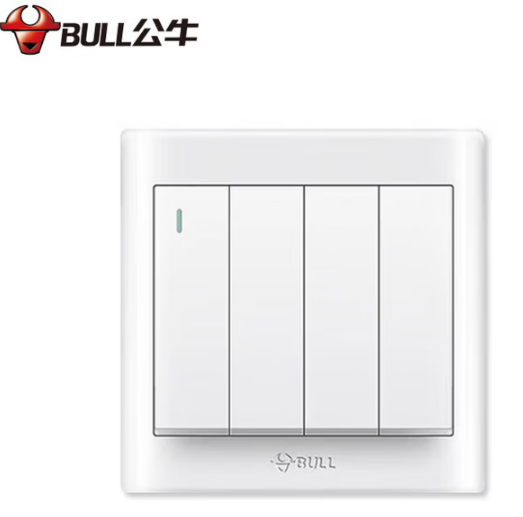公牛 开关 G32K412 四开双控   白色 